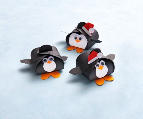 La boîte cadeau en forme de pingouin à réaliser soi-même et à offrir 