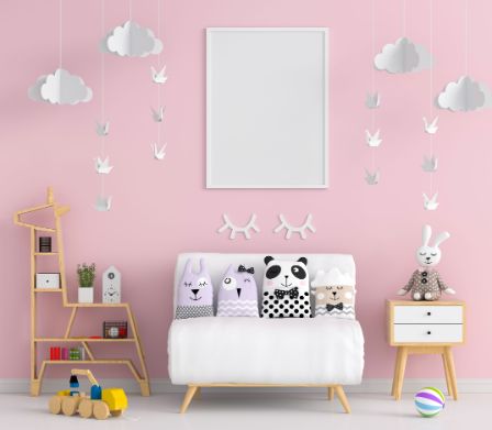 Hübsche Wandfarben verleihen dem Kinderzimmer einen Mehrwert